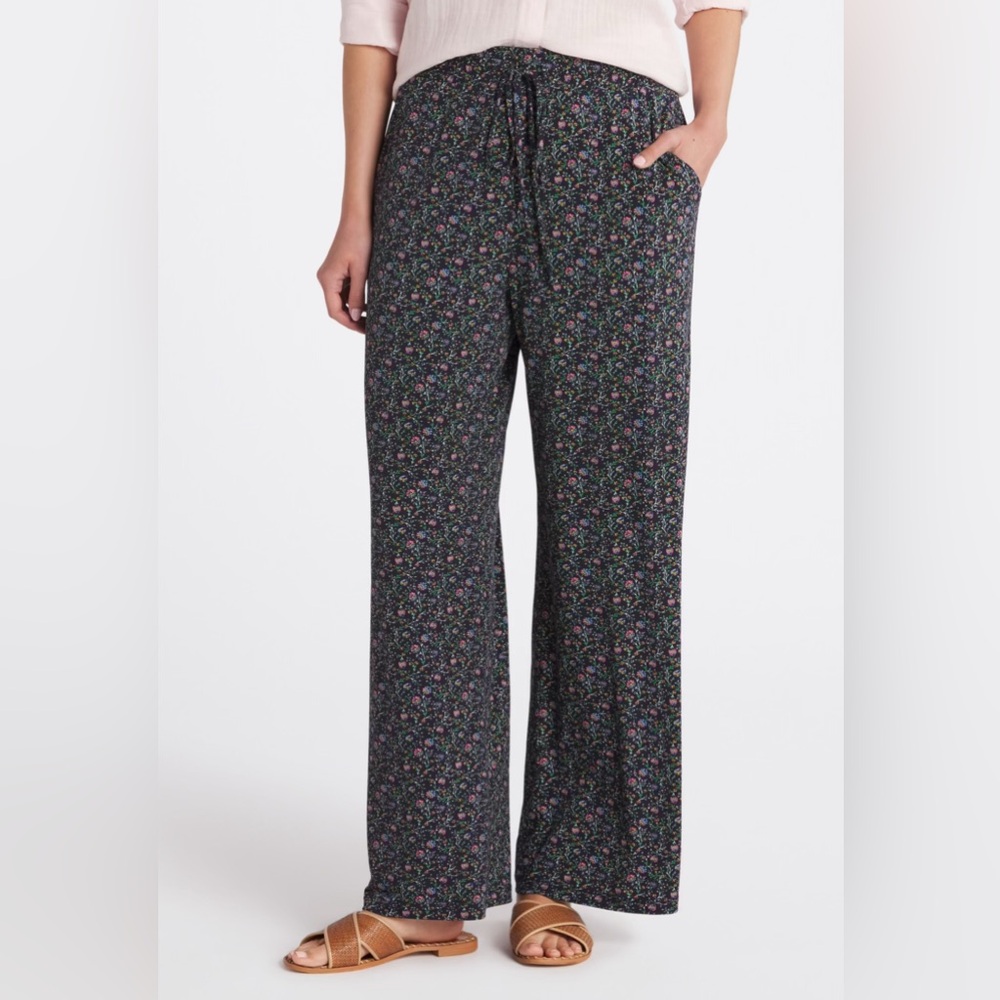 Kaileigh Rochelle Extra High Rise Blue Floral Wide Leg Pants